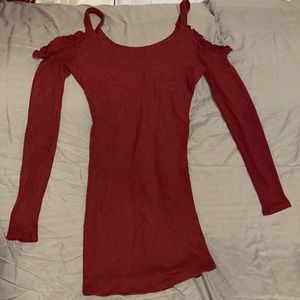 Hollister comfy off shoulder long sleeved sweater dress